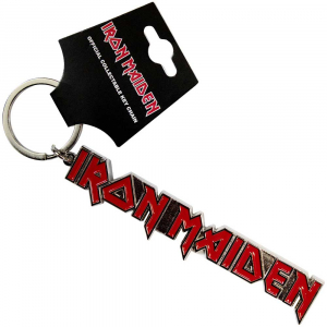 Iron Maiden - Logo With Tails Keychain (Red) i gruppen Minishops / Iron Maiden hos Bengans Skivbutik AB (1129670)