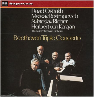 Beethoven/Triple Concerto - Oistrakh/Rostropovich/Karajan i gruppen VINYL hos Bengans Skivbutik AB (1310207)