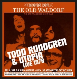 Rundgren Todd & Utopia - Live At Old Waldorf Aug.1978 i gruppen CD hos Bengans Skivbutik AB (1702263)