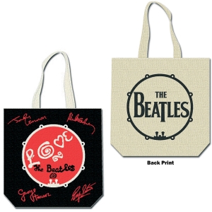 The Beatles - Love Drum With Signatures Cotton Tote B i gruppen Minishops / Beatles hos Bengans Skivbutik AB (181717)