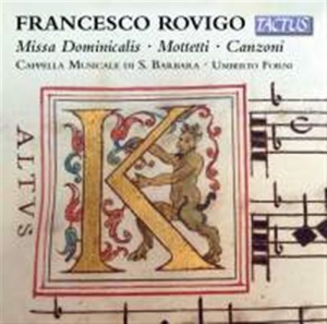 Rovigo Francesco - Missa Dominicalis, Motetti & Canzon i gruppen VI TIPSER / Julegavetips CD hos Bengans Skivbutik AB (1871655)