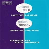 Berio/Denisov - Works For 2 Violins i gruppen CD hos Bengans Skivbutik AB (2006694)