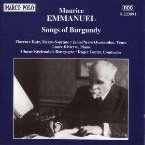 Emmanuel Maurice - Songs Of Burgundy i gruppen VI TIPSER / Julegavetips CD hos Bengans Skivbutik AB (2008165)