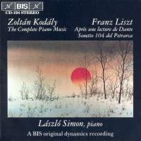 Kodaly Zoltan - Complete Piano Music /Liszt i gruppen VI TIPSER / Julegavetips CD hos Bengans Skivbutik AB (2012803)