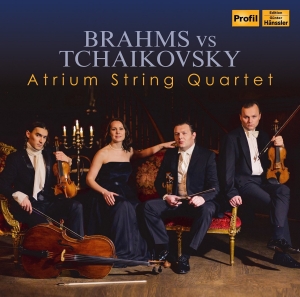 Atrium String Quartet - Brahms Vs. Tchaikovsky i gruppen CD hos Bengans Skivbutik AB (2109783)