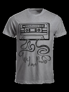 Bengans Tape -  T-Shirt Grey (S) i gruppen MERCH hos Bengans Skivbutik AB (2474989)