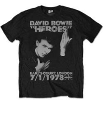 David Bowie - Heroes Court Mens Black TS i gruppen Minishops / David Bowie / David Bowie Merch hos Bengans Skivbutik AB (2626141r)