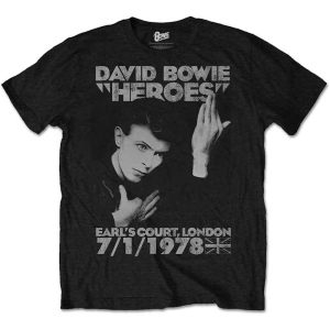 David Bowie - Heroes Earls Court Uni Bl    S i gruppen Minishops / David Bowie / David Bowie Merch hos Bengans Skivbutik AB (2626144r)