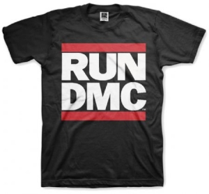 Run DMC Logo Black Mens T Shirt: Small -  T-shirt S (S) i gruppen MERCH hos Bengans Skivbutik AB (2628348)