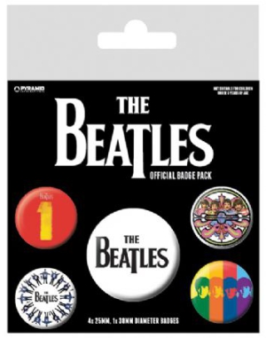 The Beatles - The Beatles (Black) Badge Pack Pin i gruppen Minishops / Beatles hos Bengans Skivbutik AB (2988064)