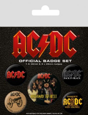 AC/DC - AC/DC Badge Pack Pin (Logo) i gruppen Minishops / AC/DC hos Bengans Skivbutik AB (2988081)