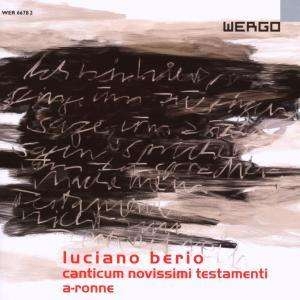 Berio Luciano - Ccanticum Novissimi Testamenti A-R i gruppen CD hos Bengans Skivbutik AB (3329200)