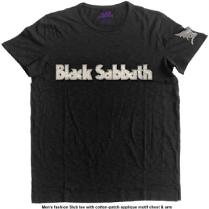 Black Sabbath - T-shirt Logo & Daemon (Applique Motifs) (M) i gruppen Minishops / Black Sabbath hos Bengans Skivbutik AB (3368827)