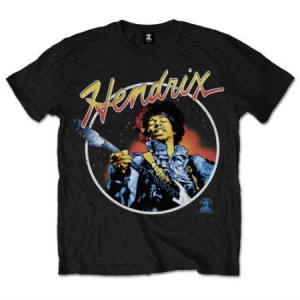 Jimi Hendrix Script Circle T-shirt M i gruppen MERCH hos Bengans Skivbutik AB (3377720)