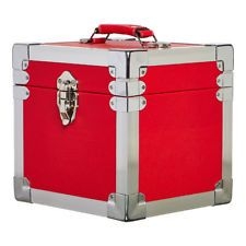 Vinyl Storage - 7 Inch 50 Record Carry Case - RED i gruppen VINYL / Tilbehør Vinyl hos Bengans Skivbutik AB (3589200)