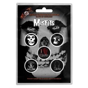 Misfits - MISFITS BUTTON BADGE PACK: SKULL i gruppen Minishops / Misfits hos Bengans Skivbutik AB (3640997)