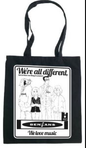 Bengans Tøypose - We are all different (Svart) i gruppen MERCHANDISE / Merchandise / K-Pop hos Bengans Skivbutik AB (3739553)