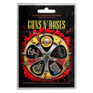 Guns N Roses - Bullet Logo Plectrum Pack i gruppen MERCHANDISE / Merch / Metal hos Bengans Skivbutik AB (3790677)