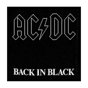 Ac/Dc - Back In Black Standard Patch i gruppen MERCH / Minsishops-merch / Ac/Dc hos Bengans Skivbutik AB (3790716)