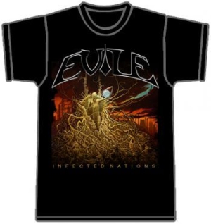 Evile - T/S Infected Nations Black (L) i gruppen Merchandise hos Bengans Skivbutik AB (3811464)