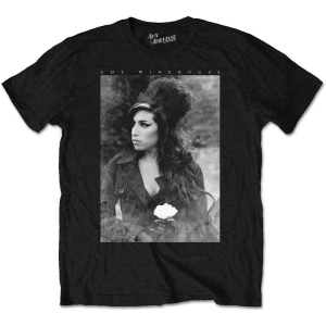 Amy Winehouse - Flower Portrait Uni Bl i gruppen MERCH / T-Shirt / Rockoff_Nya April24 hos Bengans Skivbutik AB (3822845r)