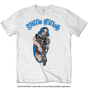 Billie Eilish - Bling Uni Wht i gruppen MERCH / T-Shirt / Rockoff_Nya April24 hos Bengans Skivbutik AB (3826266r)