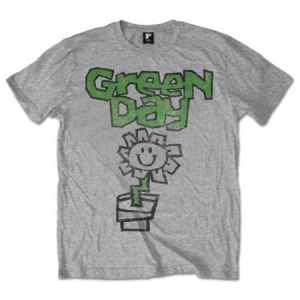 Green Day - Flower Pot Uni Grey T-Shirt i gruppen MERCHANDISE / T-shirt / Punk hos Bengans Skivbutik AB (3827353r)