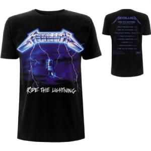 Metallica - Ride The Lightning Tracks Uni Bl T-Shirt i gruppen MERCHANDISE / T-shirt / Metal hos Bengans Skivbutik AB (3827665r)