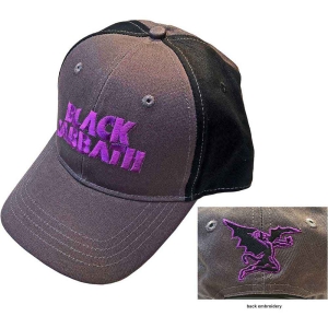 Black Sabbath - Wavy Logo Char/Bl Baseball C i gruppen MERCHANDISE / Merch / Metal hos Bengans Skivbutik AB (3881292)