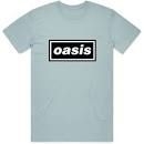 Oasis - Decca Logo Uni Lht Blue T-Shirt i gruppen MERCHANDISE / T-shirt / Pop-Rock hos Bengans Skivbutik AB (3881382r)