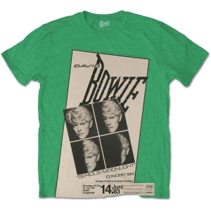 David Bowie - Concert '83 Uni Green i gruppen MERCH / T-Shirt / Rockoff_Nya April24 hos Bengans Skivbutik AB (3881598r)