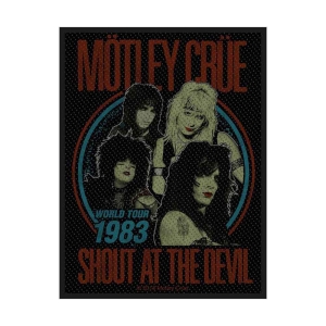 Motley Crue - Shout At The Devil Standard Patch i gruppen MERCHANDISE / Merch / Metal hos Bengans Skivbutik AB (3881739)