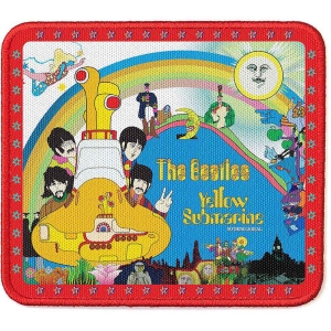 The Beatles - Stars Border Woven Patch i gruppen MERCHANDISE / Merch / Pop-Rock hos Bengans Skivbutik AB (3882173)