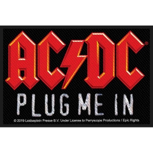 Ac/Dc - Plug Me In Standard Patch i gruppen MERCH / Minsishops-merch / Ac/Dc hos Bengans Skivbutik AB (3882175)