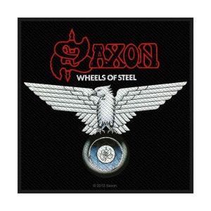 Saxon - Wheels Of Steel Standard Patch i gruppen MERCHANDISE / Merch / Metal hos Bengans Skivbutik AB (3882195)