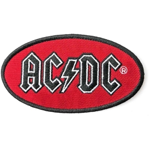 Ac/Dc - Oval Logo Woven Patch i gruppen MERCH / Minsishops-merch / Ac/Dc hos Bengans Skivbutik AB (3882205)