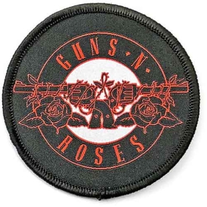 Guns N Roses - Red Circle Logo Printed Patch i gruppen MERCHANDISE / Merch / Metal hos Bengans Skivbutik AB (3882222)