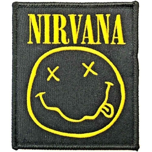 Nirvana - Smiley Woven Patch i gruppen MERCHANDISE / Merch / Metal hos Bengans Skivbutik AB (3882228)