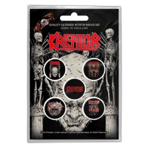 Kreator - BUTTON BADGE PACK: SKULL & SKELETONS (RETAIL PACK) i gruppen CDON - Exporterade Artiklar_Manuellt / Merch_CDON_exporterade hos Bengans Skivbutik AB (3882366)