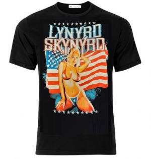 Lynyrd Skynyrd - Lynyrd Skynyrd T-Shirt American Girl Flag i gruppen Merchandise hos Bengans Skivbutik AB (3905278)