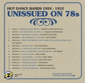 Various - Unissued On 78S Hot Dance Bands 1924-1932 i gruppen CD / Jazz hos Bengans Skivbutik AB (3930943)