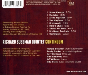 Richard -Quintet- Sussman - Continuum i gruppen CD / Jazz hos Bengans Skivbutik AB (3931352)