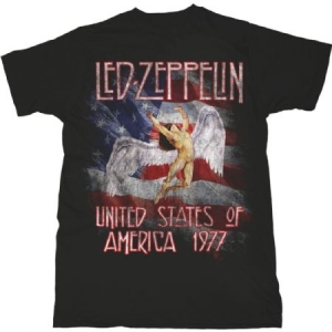 Led Zeppelin -  Unisex Tee: Stars N' Stripes USA '77 (S) i gruppen CDON - Exporterade Artiklar_Manuellt / T-shirts_CDON_Exporterade hos Bengans Skivbutik AB (3943050)