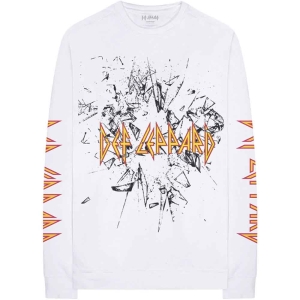 Def Leppard - Shatter Uni Wht Longsleeve i gruppen MERCHANDISE / T-shirt / Metal hos Bengans Skivbutik AB (3943259r)