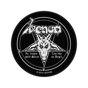 Venom - In League With Satan Standard Patch i gruppen MERCHANDISE / Merch / Metal hos Bengans Skivbutik AB (3943293)