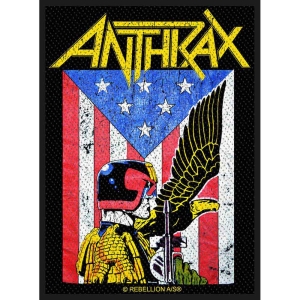 Anthrax - Judge Dredd Standard Patch i gruppen MERCHANDISE / Accessoarer / Metal hos Bengans Skivbutik AB (3943303)