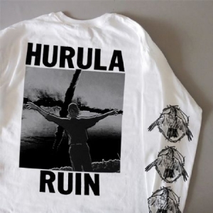 Hurula - Longsleeve Tro på er ruin vit i gruppen Merchandise hos Bengans Skivbutik AB (3953288r)