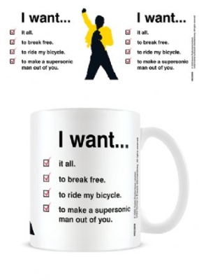 Queen - Queen (I Want Checklist) Coffee Mug i gruppen Minishops / Queen hos Bengans Skivbutik AB (3984737)