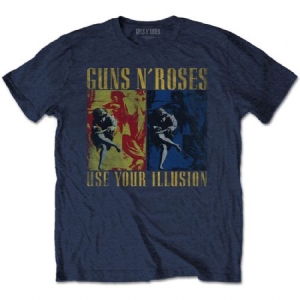 Guns N Roses - Guns n roses Unisex Tee: USe Your Illusion Navy i gruppen Minishops / Guns N Roses hos Bengans Skivbutik AB (4042863r)