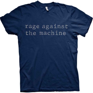 Rage Against The Machine - Original Logo Blue Uni T-Shirt i gruppen MERCH / T-Shirt / Sommar T-shirt 23 hos Bengans Skivbutik AB (4045129r)